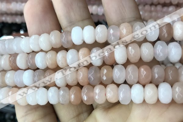 CRB5153 15.5 inches 5*8mm faceted rondelle pink aventurine beads