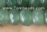 CRB5156 15.5 inches 5*8mm faceted rondelle green aventurine beads