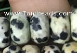 CRB5158 15.5 inches 5*8mm faceted rondelle dalmatian jasper beads