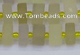 CRB519 15.5 inches 6*10mm tyre matte lemon quartz beads