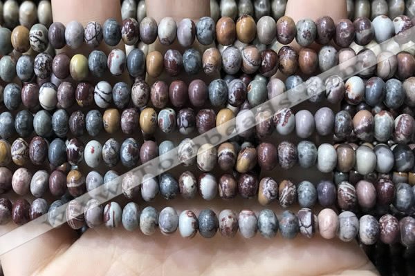 CRB5312 15.5 inches 4*6mm rondelle artistic jasper beads