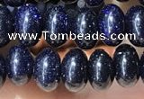 CRB5317 15.5 inches 4*6mm rondelle blue goldstone beads wholesale