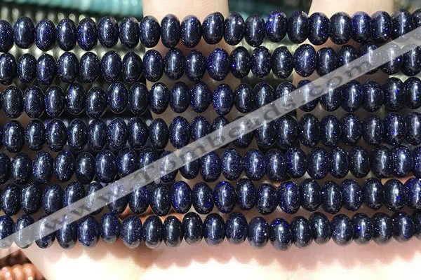 CRB5317 15.5 inches 4*6mm rondelle blue goldstone beads wholesale