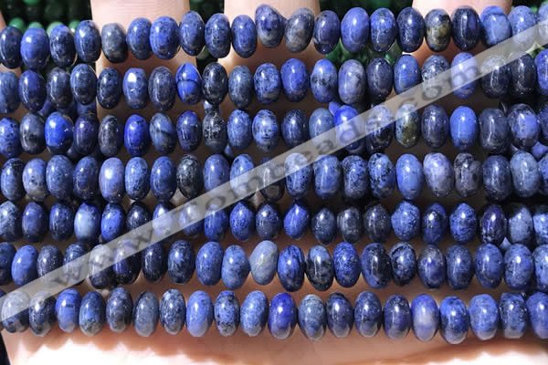 CRB5319 15.5 inches 4*6mm rondelle blue dumortierite beads