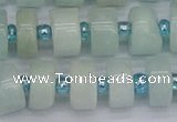 CRB532 15.5 inches 6*12mm tyre Chinese amazonite beads wholesale