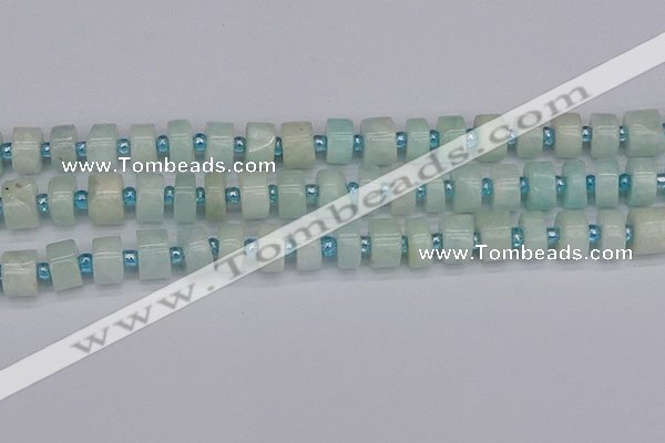 CRB532 15.5 inches 6*12mm tyre Chinese amazonite beads wholesale