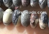 CRB5341 15.5 inches 5*8mm rondelle purple striped jasper beads