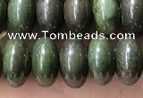 CRB5346 15.5 inches 5*8mm rondelle bronze green stone beads