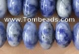 CRB5354 15.5 inches 5*8mm rondelle blue spot stone beads wholesale