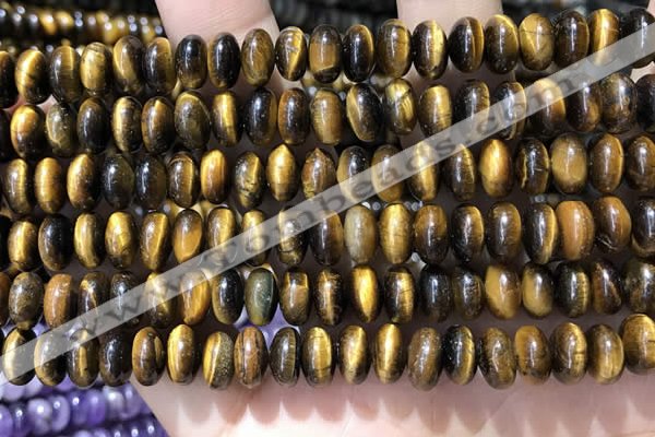 CRB5356 15.5 inches 5*8mm rondelle yellow tiger eye beads wholesale