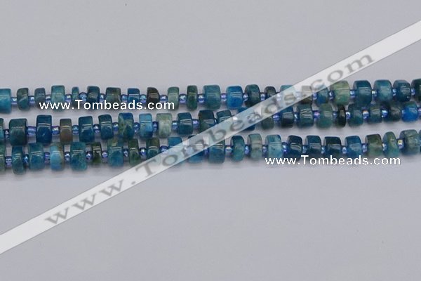 CRB536 15.5 inches 5*8mm tyre apatite gemstone beads wholesale