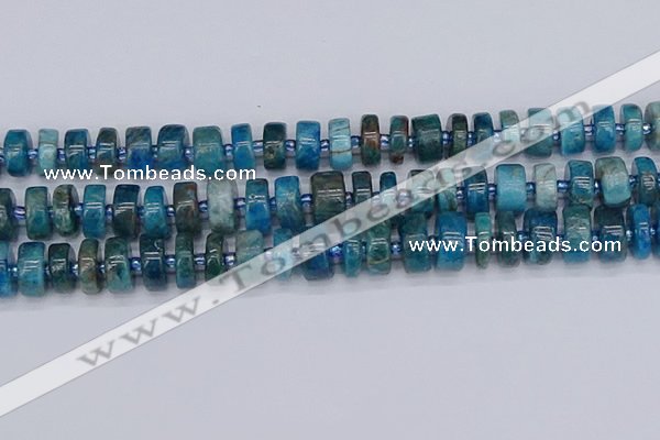 CRB539 15.5 inches 7*14mm tyre apatite gemstone beads wholesale