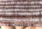 CRB5407 15 inches 2.5*4mm rondelle strawberry quartz beads