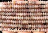 CRB5408 15 inches 2.5*4mm rondelle strawberry quartz beads