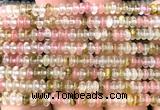 CRB5413 15 inches 2.5*4mm rondelle volcano cherry quartz beads