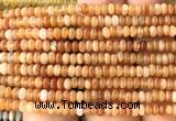 CRB5425 15 inches 2.5*4mm rondelle red aventurine jade beads