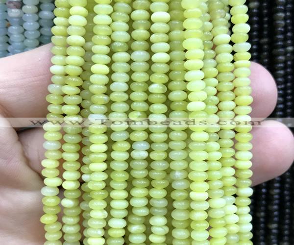 CRB5430 15 inches 2.5*4mm rondelle lemon jade beads wholesale