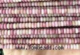 CRB5446 15 inches 2.5*4mm rondelle pink wooden jasper beads