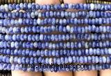 CRB5477 15 inches 2.5*4mm rondelle blue spot stone beads