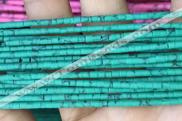 CRB5523 15 inches 2*2mm heishi synthetic turquoise beads wholesale