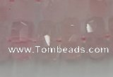 CRB560 15.5 inches 8*16mm faceted rondelle rose quartz beads