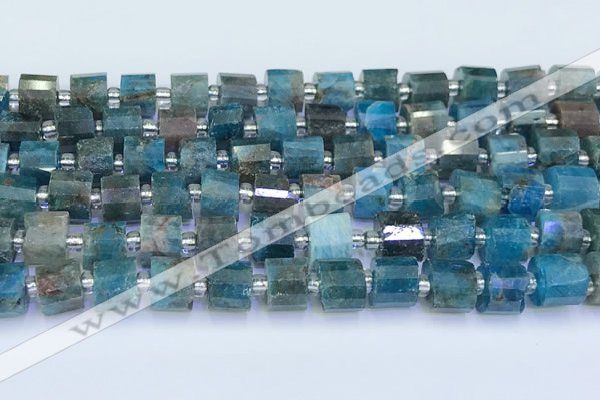 CRB5601 15.5 inches 7mm - 8mm faceted tyre apatite beads