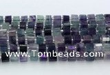 CRB5605 15.5 inches 7mm - 8mm faceted tyre fluorite beads