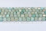 CRB5608 15.5 inches 7mm - 8mm faceted tyre amazonite beads