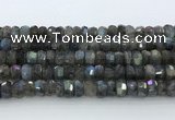 CRB5621 15.5 inches 5*9mm - 6*10mm faceted rondelle labradorite beads