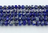 CRB5629 15.5 inches 6*9mm – 9*10mm faceted rondelle lapis lazuli beads