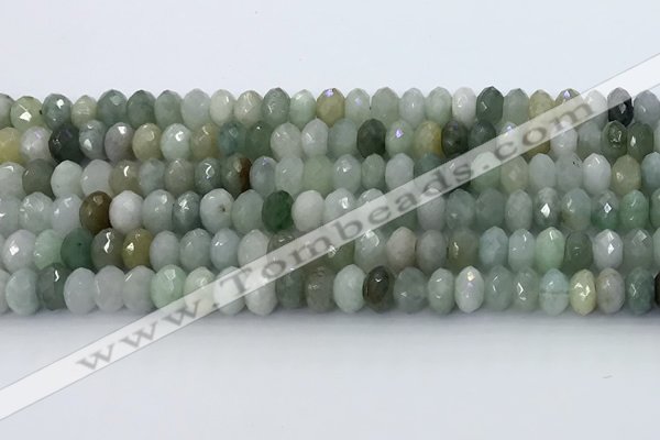 CRB5633 15.5 inches 4*7mm faceted rondelle jade beads