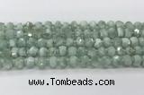 CRB5654 15.5 inches 5*8mm-6*10mm faceted rondelle green angel skin beads wholesale