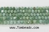 CRB5658 15.5 inches 6*10mm-7*11mm faceted rondelle jade beads wholesale