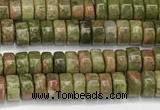 CRB5672 15 inches 3*4mm heishi unakite beads wholesale