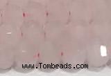 CRB5696 15 inches 6*6mm rose quartz beads wholesale