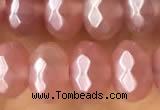 CRB5704 15 inches 5*8mm faceted rondelle AB-color volcano cherry quartz beads