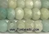 CRB5793 15 inches 4*6mm, 5*8mm faceted rondelle amazonite beads