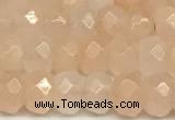 CRB5799 15 inches 4*6mm, 5*8mm, 6*10mm faceted rondelle pink aventurine jade beads