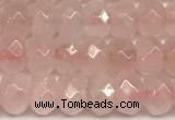 CRB5806 15 inches 4*6mm, 5*8mm, 6*10mm faceted rondelle rose quartz beads