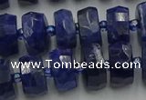 CRB582 15.5 inches 7*12mm faceted rondelle sodalite beads