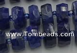 CRB582 15.5 inches 7*12mm faceted rondelle sodalite beads