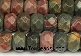 CRB5826 15 inches 4*6mm, 5*8mm, 6*10mm faceted rondelle picasso jasper beads