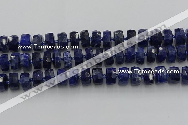 CRB584 15.5 inches 8*16mm faceted rondelle sodalite beads