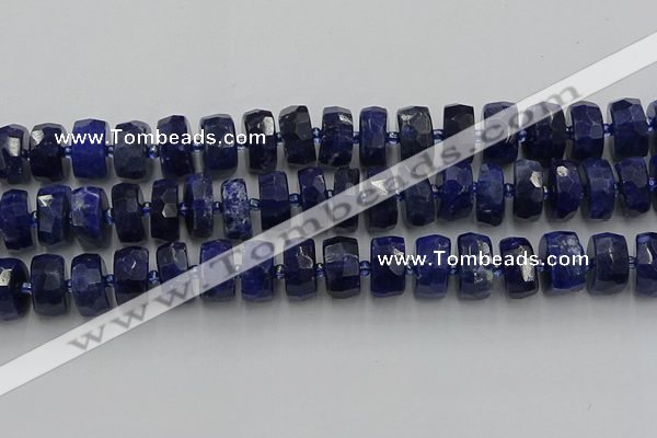 CRB585 15.5 inches 8*18mm faceted rondelle sodalite beads