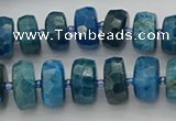 CRB591 15.5 inches 8*14mm faceted rondelle apatite beads