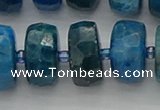 CRB593 15.5 inches 8*18mm faceted rondelle apatite beads