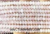 CRB6100 15 inches 4*6mm faceted rondelle rose quartz beads