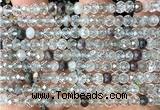 CRB6103 15 inches 4*6mm faceted rondelle phantom quartz beads