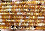 CRB6111 15 inches 4*6mm faceted rondelle red agate beads
