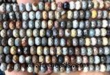 CRB6139 15 inches 4*6mm faceted rondelle American picture jasper beads